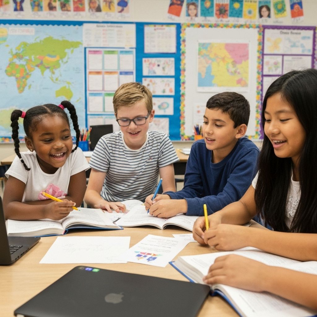 Students learning together